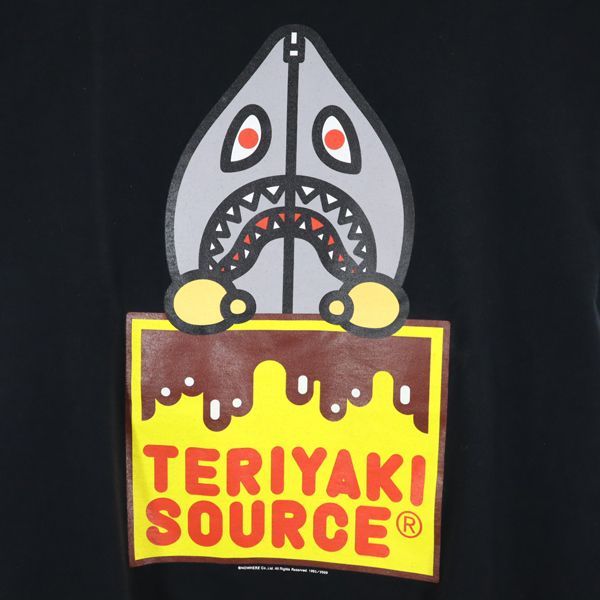 アベイシングエイプ 日本製 プリント 半袖 Tシャツ S ブラック系