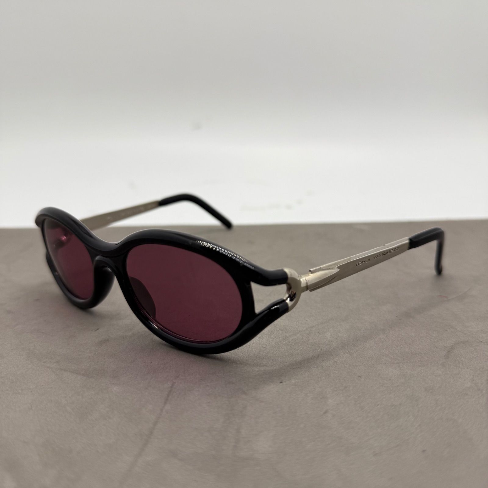 【美品】yohji yamamoto　サングラス　オーバル型　90s アーカイブ Yohji Yamamoto - 【美品】yohji yamamoto サングラス オーバル型 90s