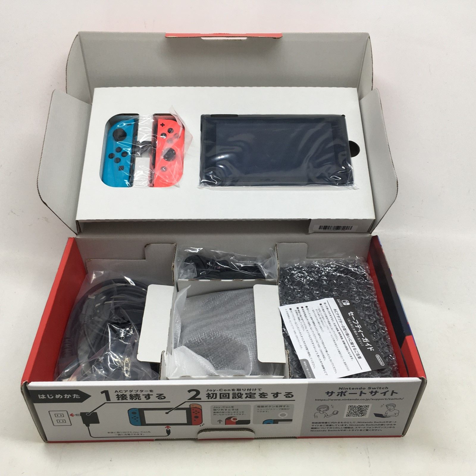 01w-4333 〇 動作確認済み Nintendo Switch本体 XKJ Joy-Con(L)ネオン