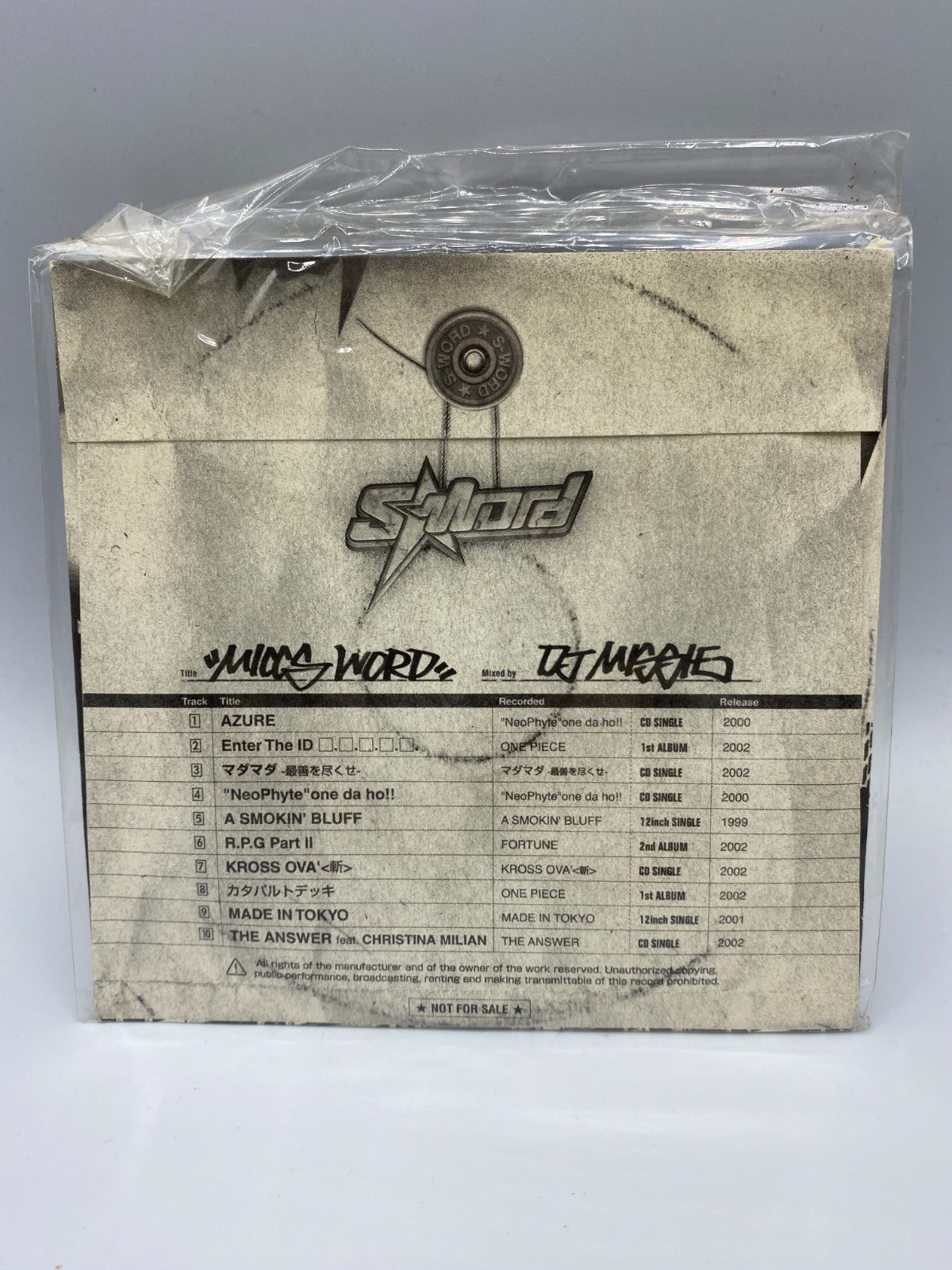 新品MIXCD S-WORD MICCS WORD DJ MISSIE レア S-WORD MICCS WORD /DJ MISSIE - メルカリ