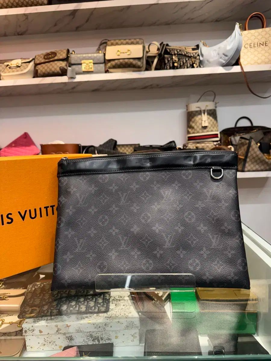 OS Louis Vuitton ルイヴィトン ポシェット Apollo エクリプス クラッチバッグ ブラック