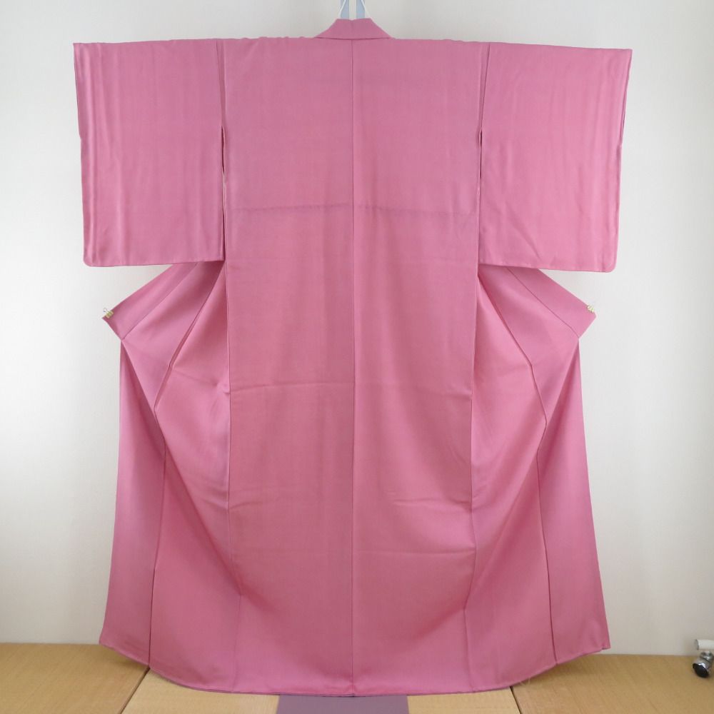 江戸小紋 ピンク色 鮫小紋 正絹 袷 バチ衿 紋無し 仕立て上がり着物