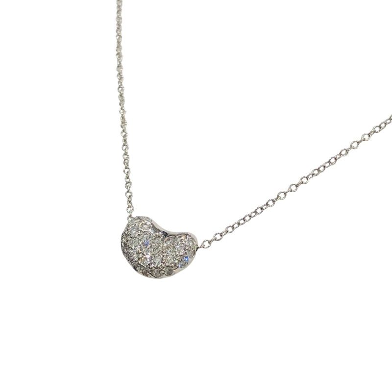【TIFFANY&co.】　ティファニー　Pt950×ダイヤモンド　ビーン・ダイヤネックレス TIFFANY&co.】 ティファニー Pt950×ダイヤモンド ビーン・ダイヤネックレス