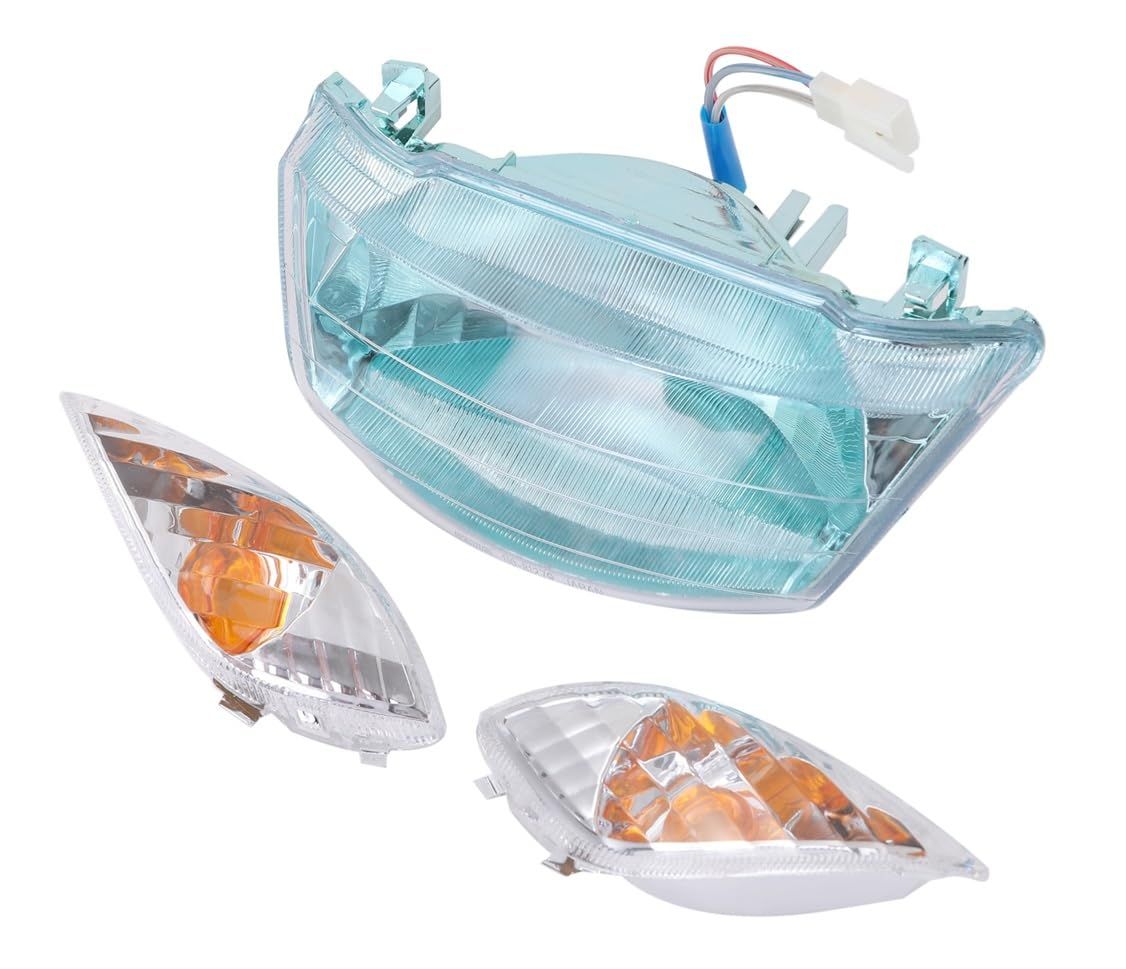 ヤマハ 用 ヘッドライト ブルーレンズ ウインカー セット assy JOG ジョグZR SA16J SA36J SA39J リモコンジョグ ジョグ デラックス ZR エボ2 SA55J SA57J 等 汎用 社外品 (クリアーレンズ) [クリアーレンズ]
