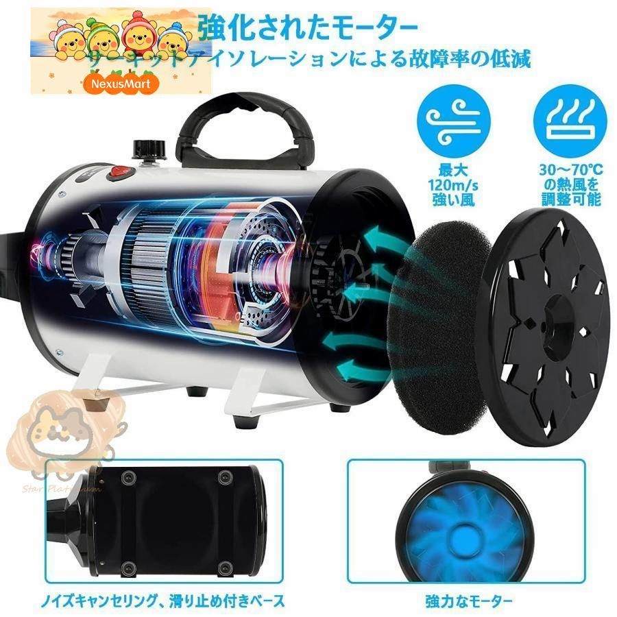 【大風量】QIUYMI ペットドライヤー 犬用 2800W Amazon | ペットドライヤー 2800W 3.2HP 犬ドライヤー LCD