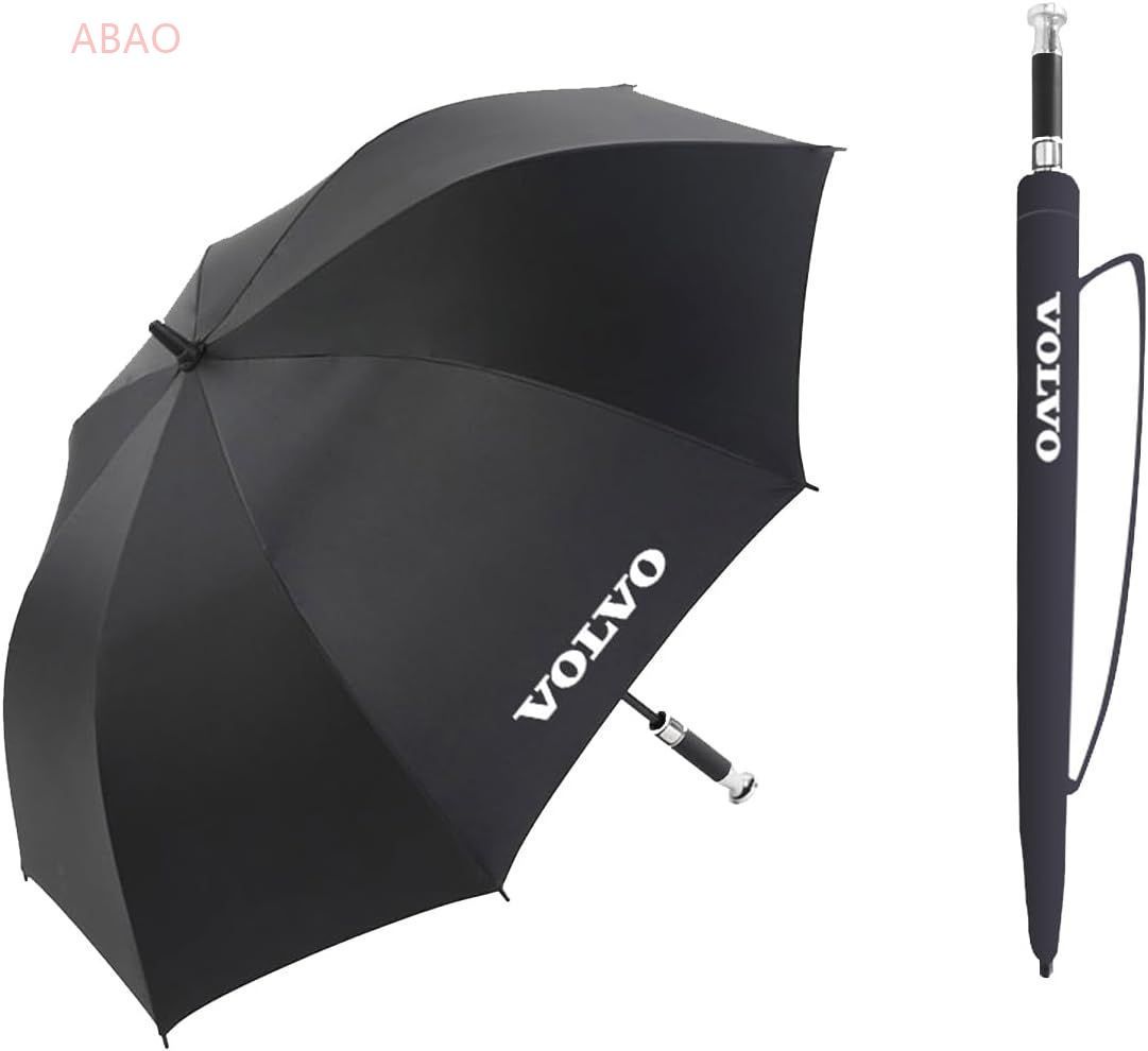 ボルボ 折りたたみ傘 車用 V60 V90 S90 XC40 XC90 C70 XC90 XC60 S60 晴雨兼用 紫外線対策 ビジネス ワンタッチで自動開閉 収納袋付き 雨雪対策