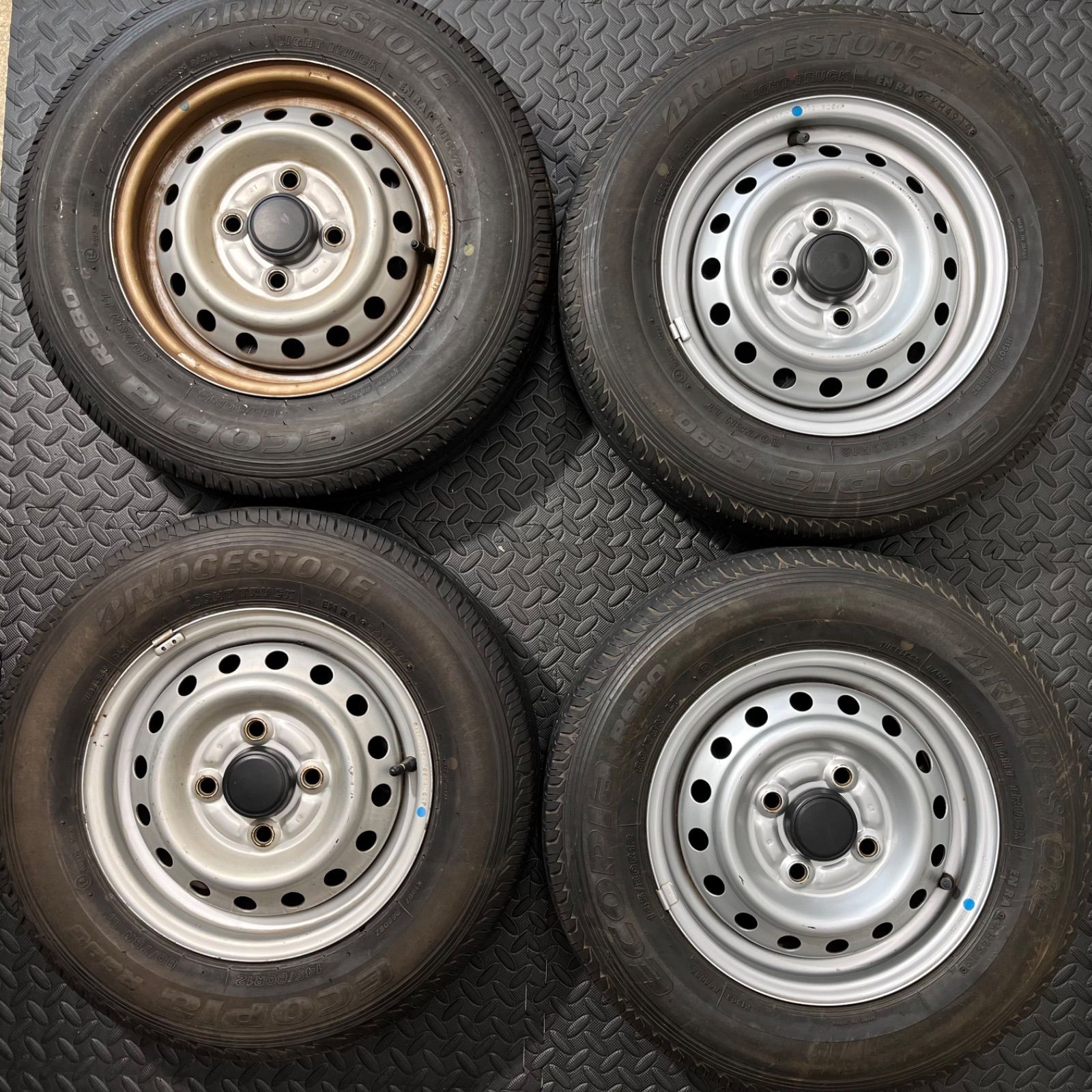 19 22年製 145 80R12 80 78N LT BS エコピアR680 キャリィ エブリィ 夏タイヤ サマータイヤ