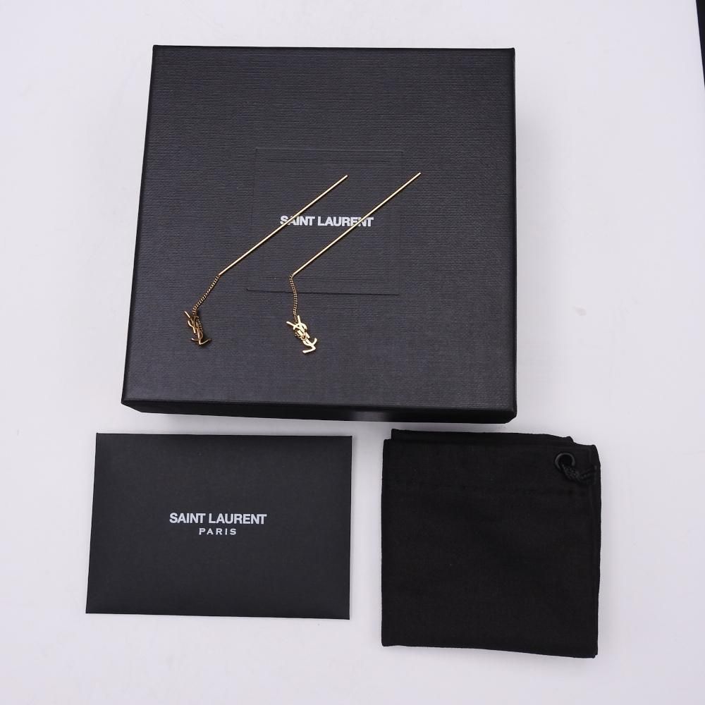 美品 正規品サンローラン ゴールドカラー YSLロゴ　スレッター　オピウムピアス 美品 正規品サンローラン ゴールドカラー YSLロゴ スレッター