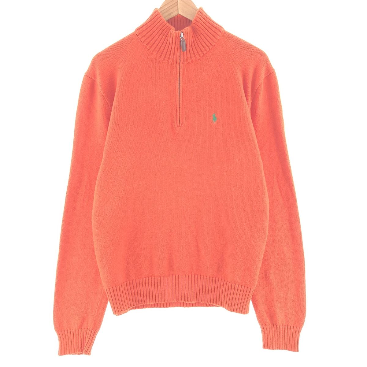 古着 ラルフローレン Ralph Lauren POLO by Ralph Lauren コットンニットハーフジップセーター メンズM/taa001461