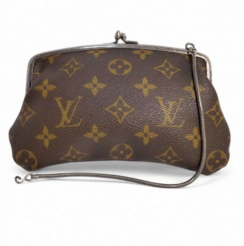 LOUISVUITTON ルイヴィトン USAバケット付属品 がま口ポーチ チェーン付き フォロー割