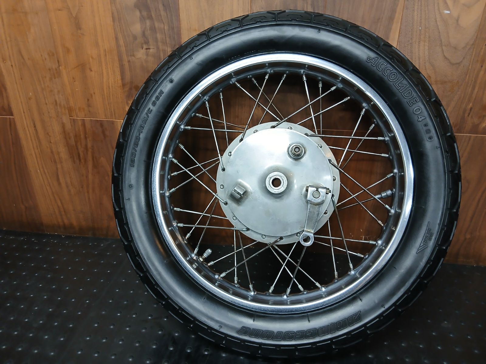 カワサキ W3 タカサゴ18インチ リアホイール ブレーキドラムパネルSET 650-RS 昭和48年 実動車両 W2TT W1SS ダブサン マッハMACH W1SA 旧車絶版 Z 動画あり