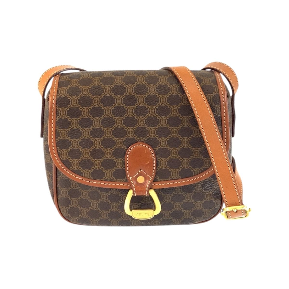 高級】CELINE ショルダーバッグ マカダム レザー 本皮 美品 3276