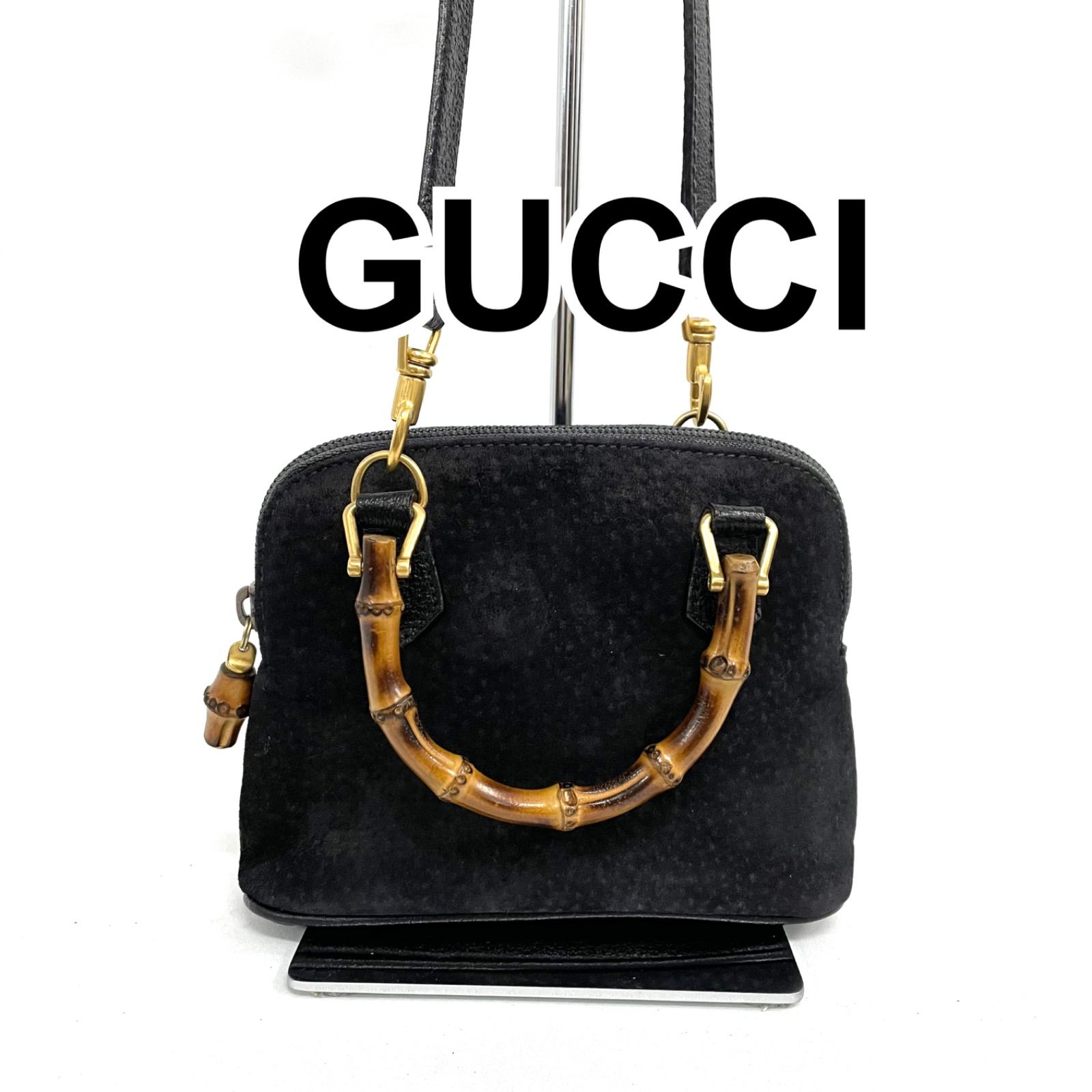 極美品✨GUCCI グッチ バンブー 2way スエード ショルダーバッグ GUCCI グッチ バンブー スエード ショルダーバッグ ハンドバッグ