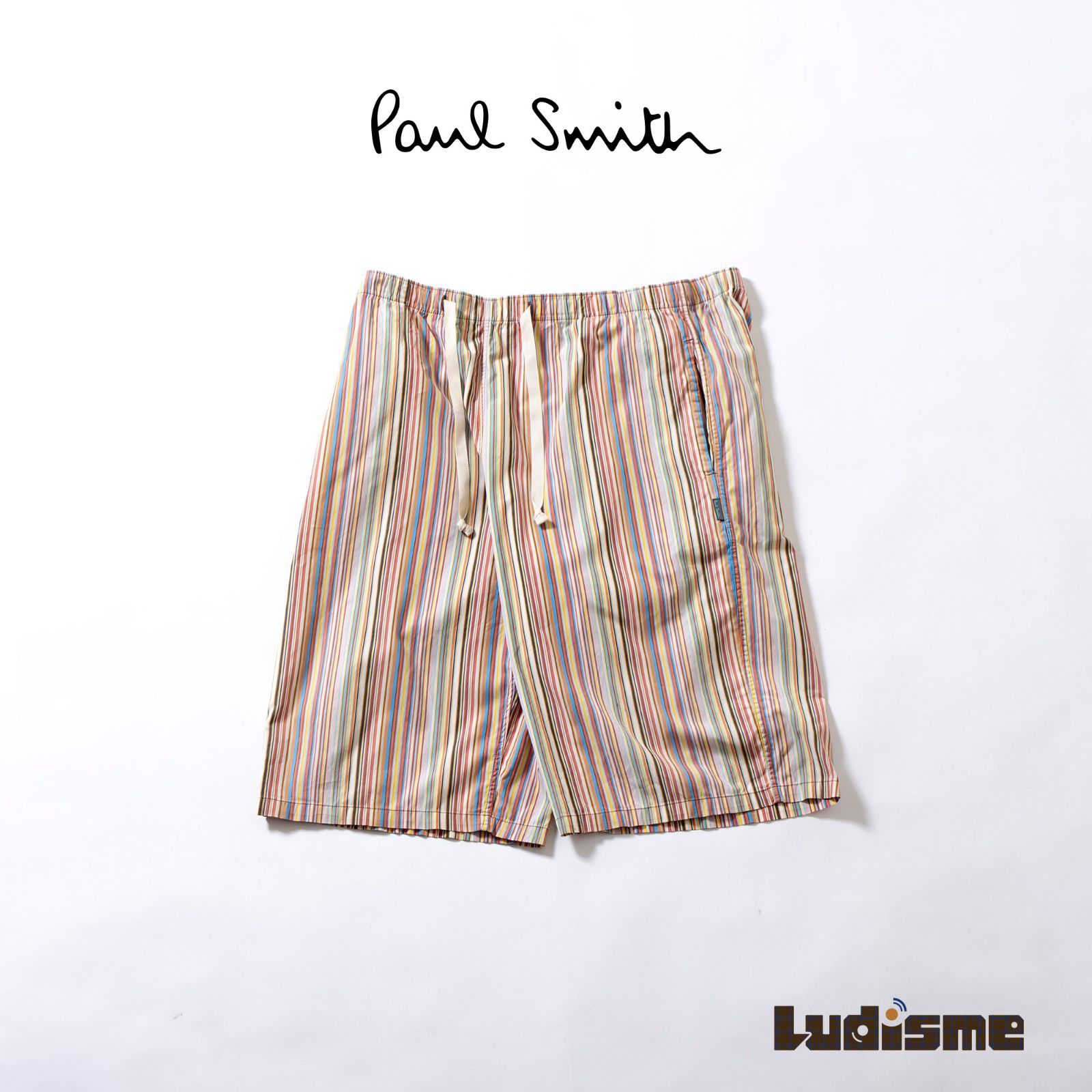 ポールスミス ショートパンツ L ハーフパンツ マルチストライプ メンズ 夏 新品 ポールスミス ショートパンツ L マルチストライプ