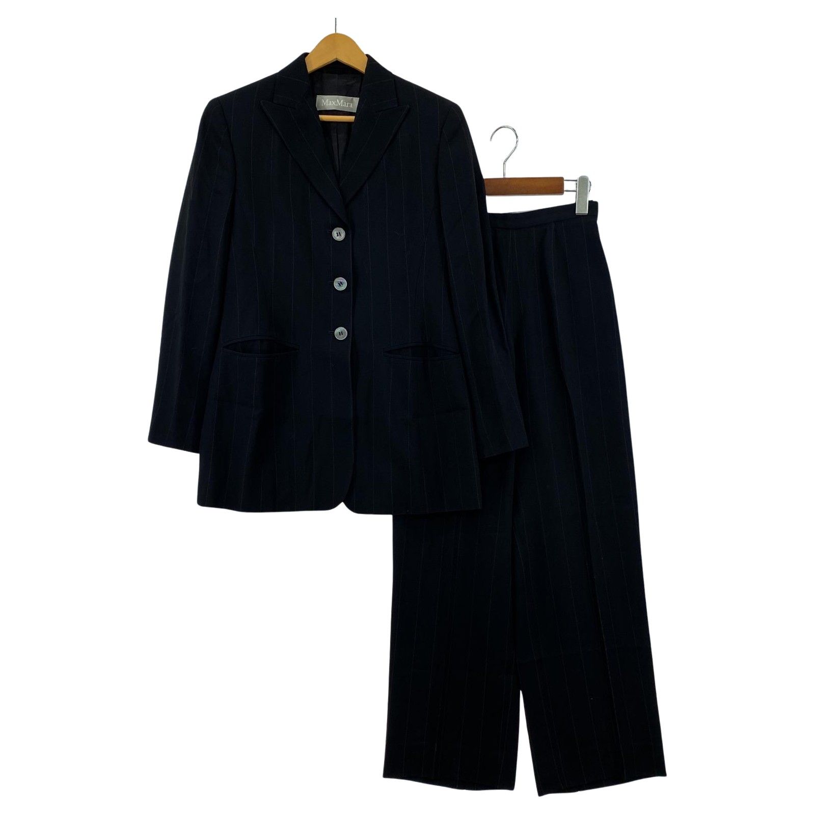 MaxMara セットアップ ジャケット パンツ MAX MARA マックスマーラ ストライプ ジャケット パンツセットアップ