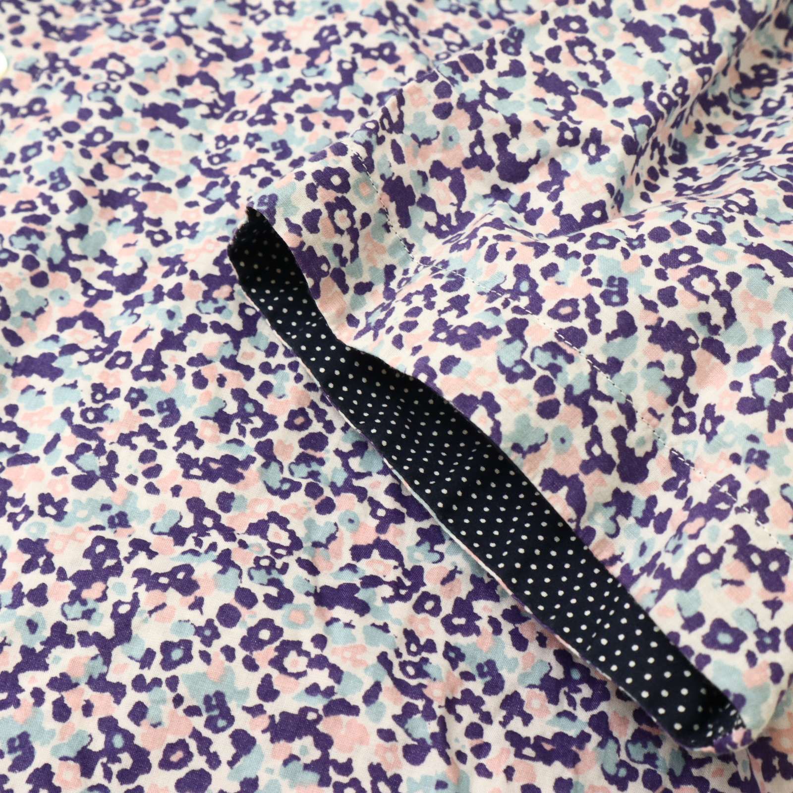 LANVIN en Bleu ランバン オン ブルー 春夏☆ 花柄 フラワー総柄 半袖