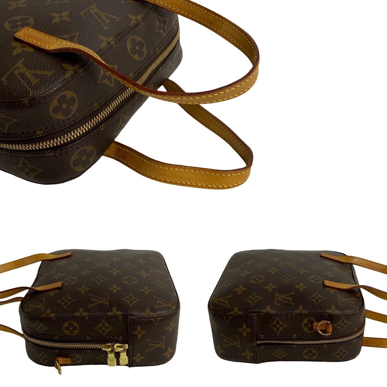 極 美品 LOUIS VUITTON ルイヴィトン スポンティーニ モノグラム レザー 本革 2way ハンドバッグ ショルダーバッグ ブラウン  67690|mercariメルカリ官方指定廠商|Bibian比比昂代買代購