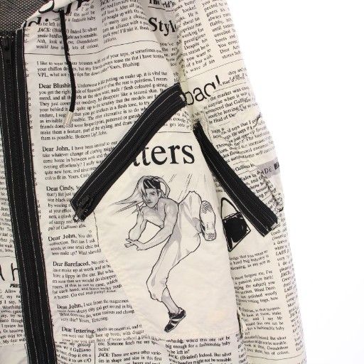 John Galliano 新聞プリントジャケット John Galliano Newspaper Print Jacket - Size 40 FR