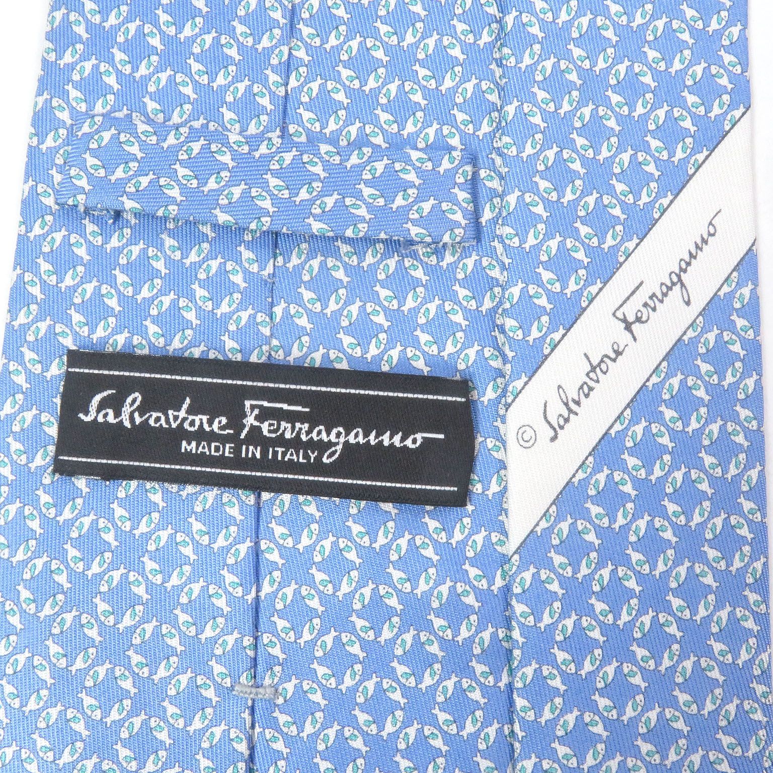 未使用品□Salvatore Ferragamo サルヴァトーレフェラガモ シルク100  