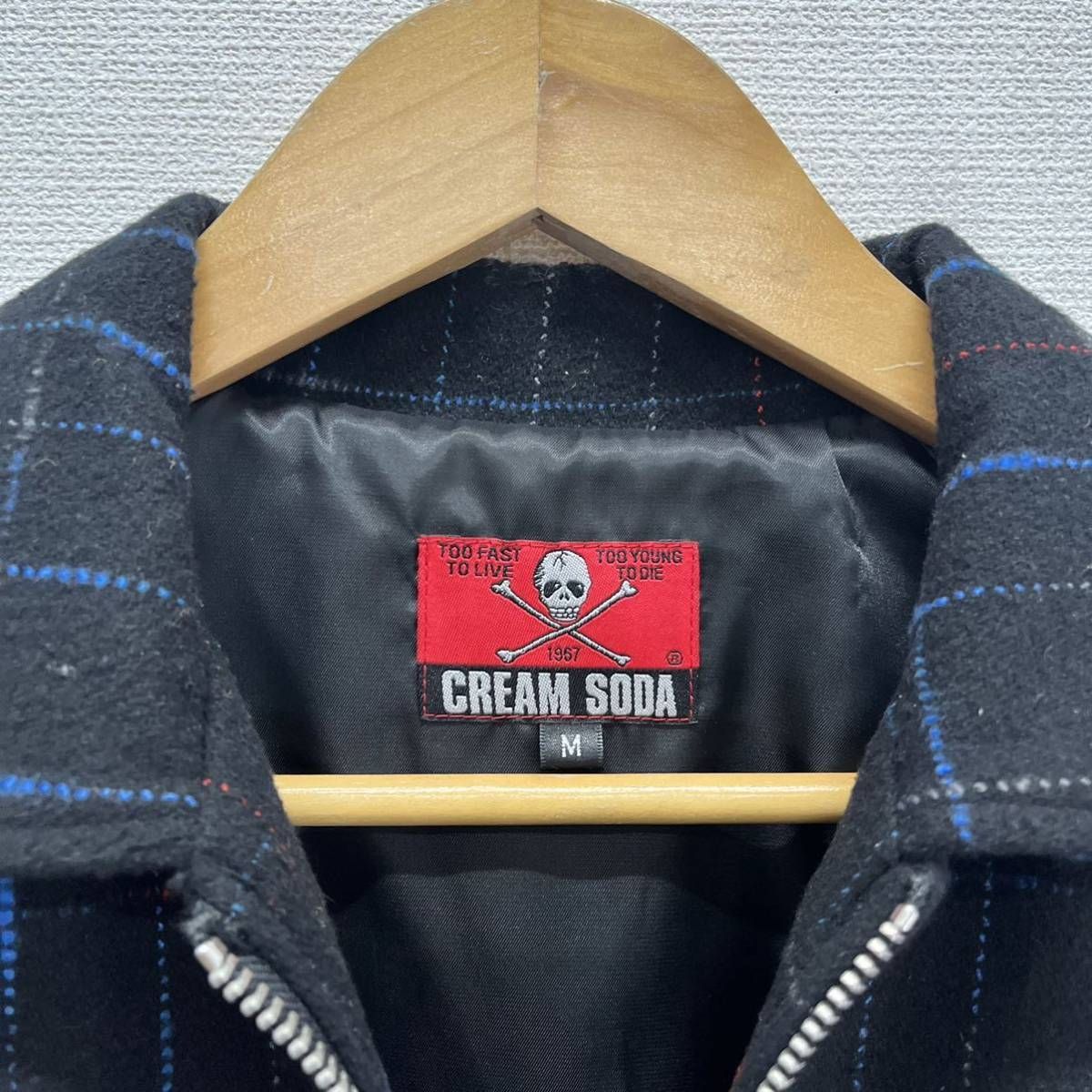 CREAM SODA クリームソーダ カスリ柄 ブルゾン ジップジャケット ...