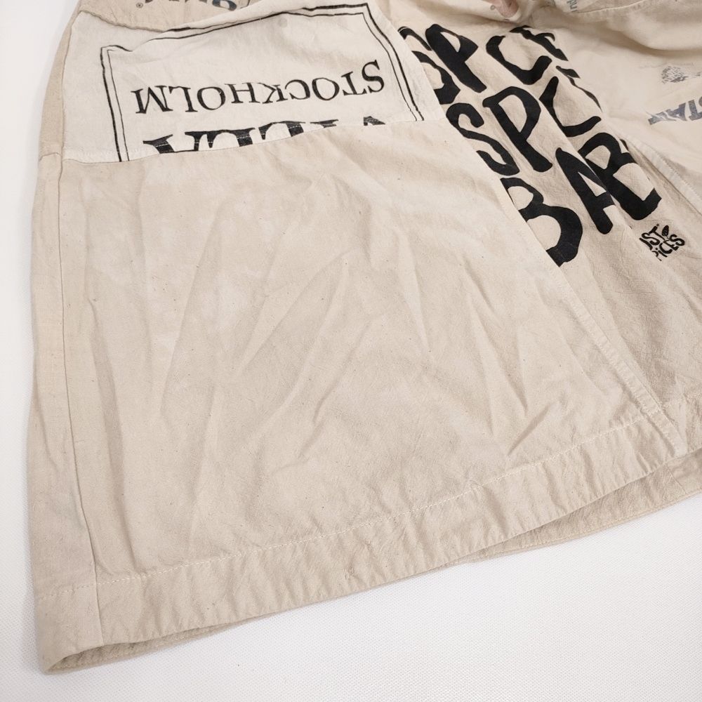 プリントトートMIXラウンドポケットリボンスカート リメイク