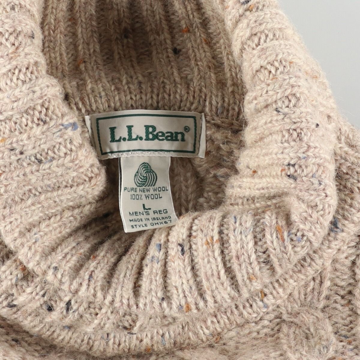 専用L.L.Bean タートルネック フィッシャーマンセーター　古着　ビンテージ 楽天市場】90s LLBean Vネック ウール フィッシャーマン ニット