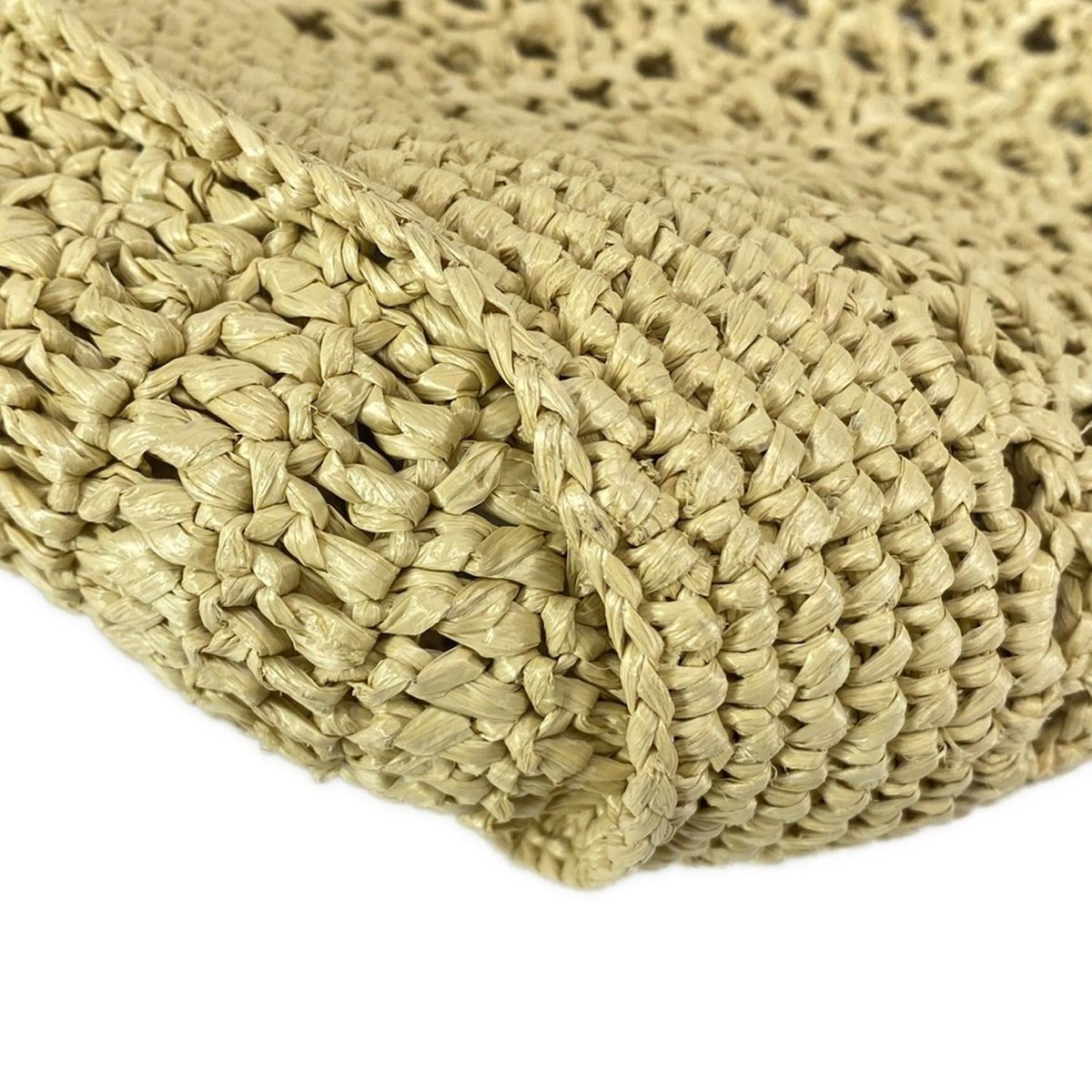 miumiu ミュウミュウ トートバッグ ラフィアエフェクトウーブン トートバッグ 5BA283 ベージュ×ダークブラウン かごバッグ DECORATOM_COM_BR