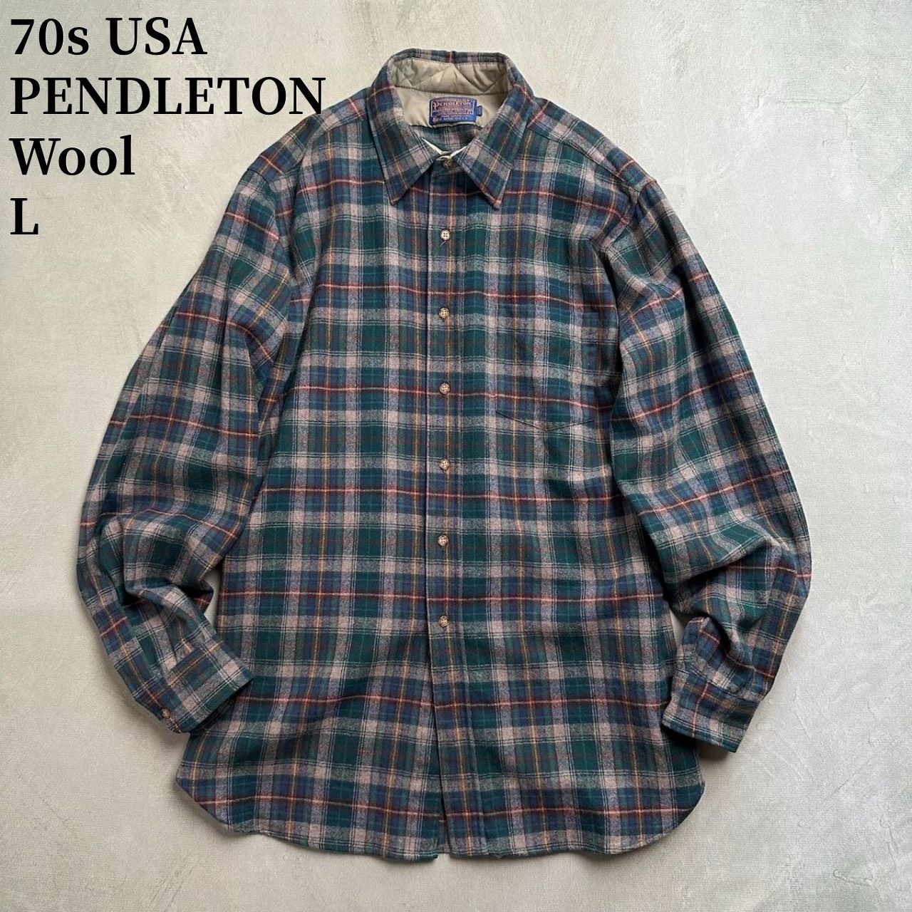 70s USA 製 PENDLETON 鋭かっ ペンドルトン ウールシャツ