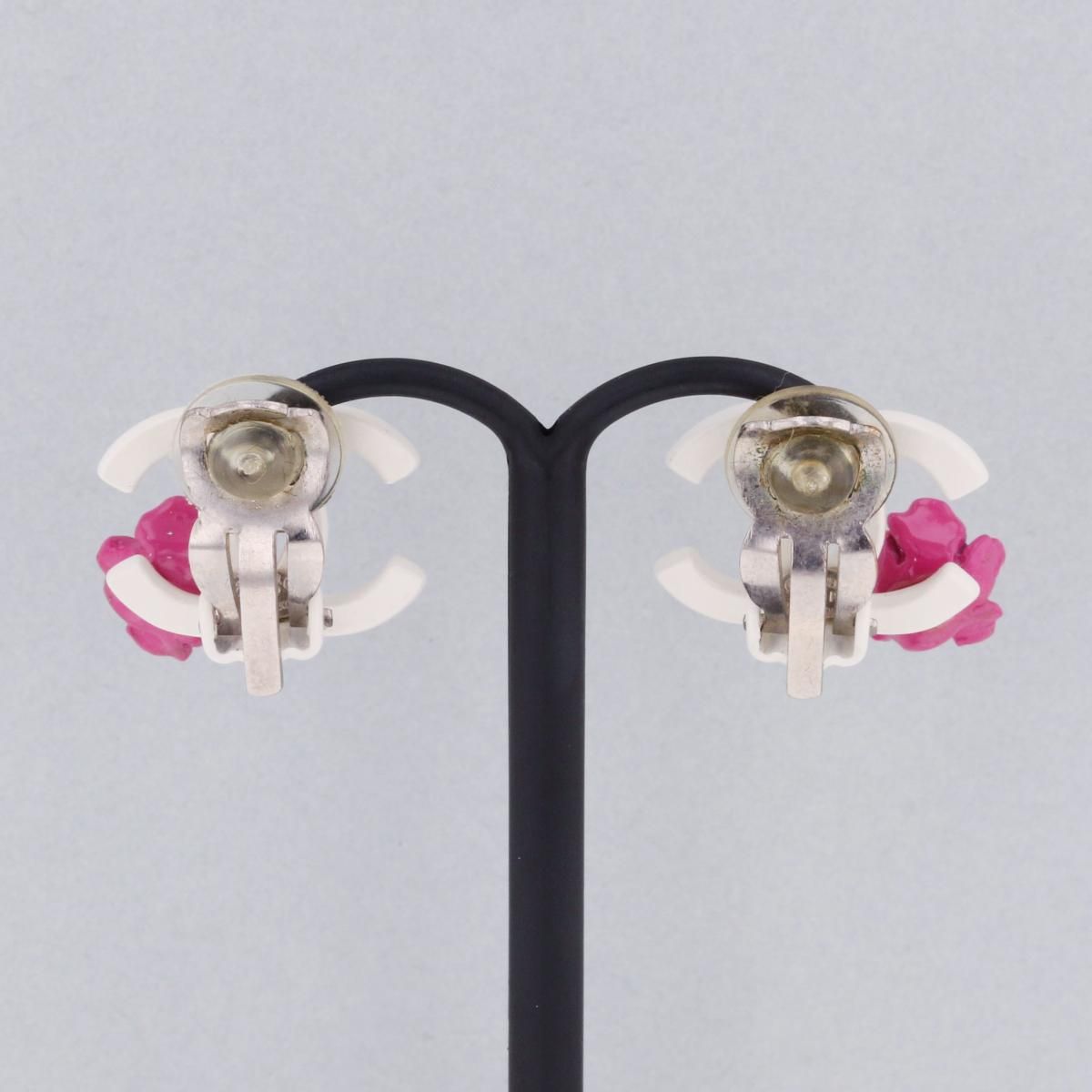 CHANEL シャネル ココマーク ピアス 04P ホワイト ピンク
