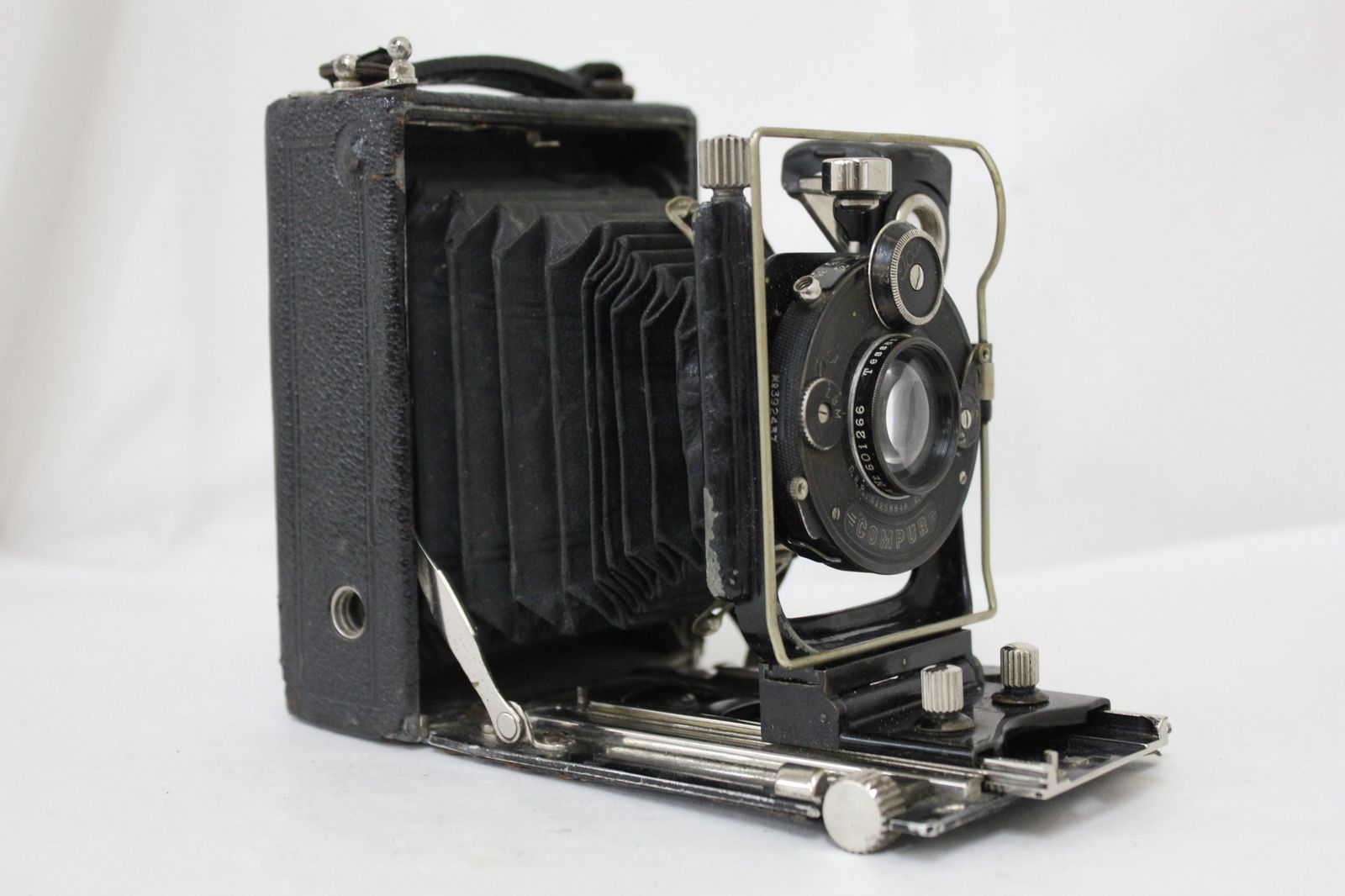 訳あり品 JCA COMPUR Carl Zeiss Jena Tessar 10.5cm F4.5 蛇腹カメラ e2333