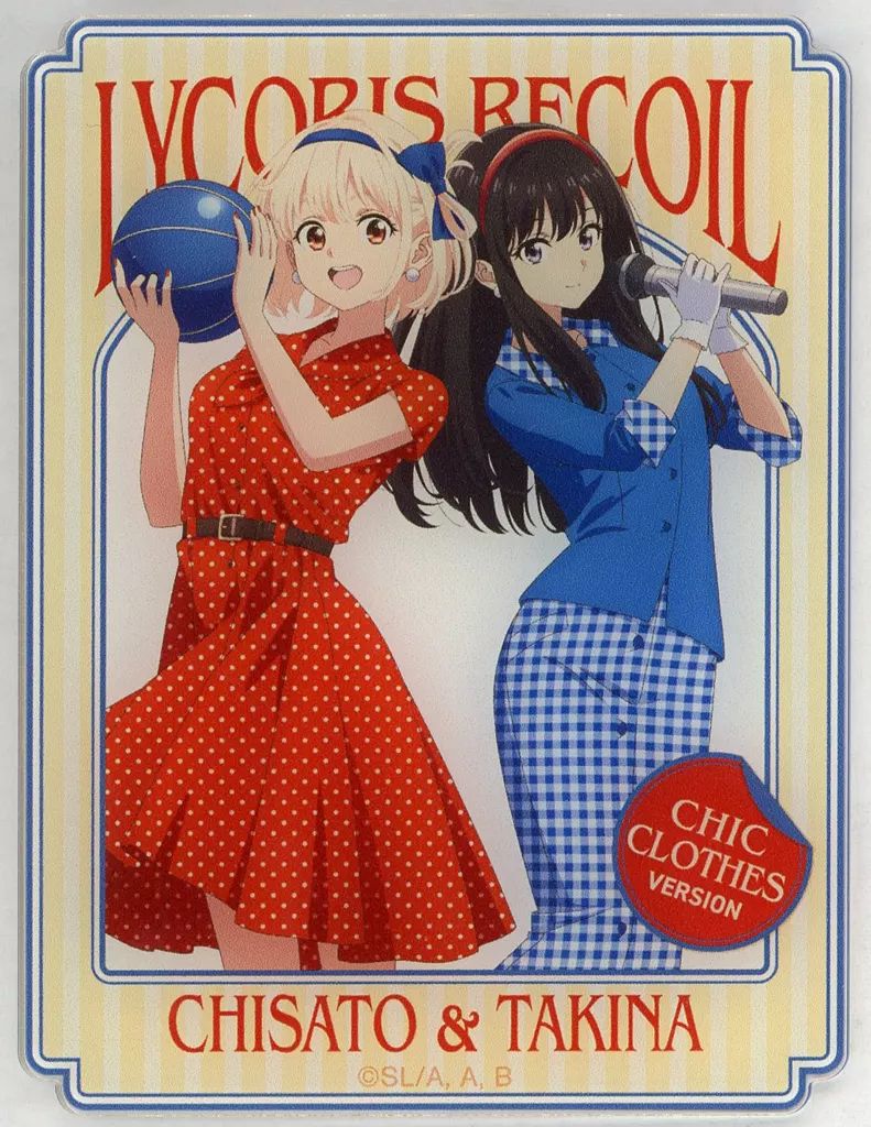 [Used] Character Card Nishikigi Senzoku (bowling) & Inoue Takina (karaoke) “Licorice Recoil x ROUND 1 Trading Acrylic Card”