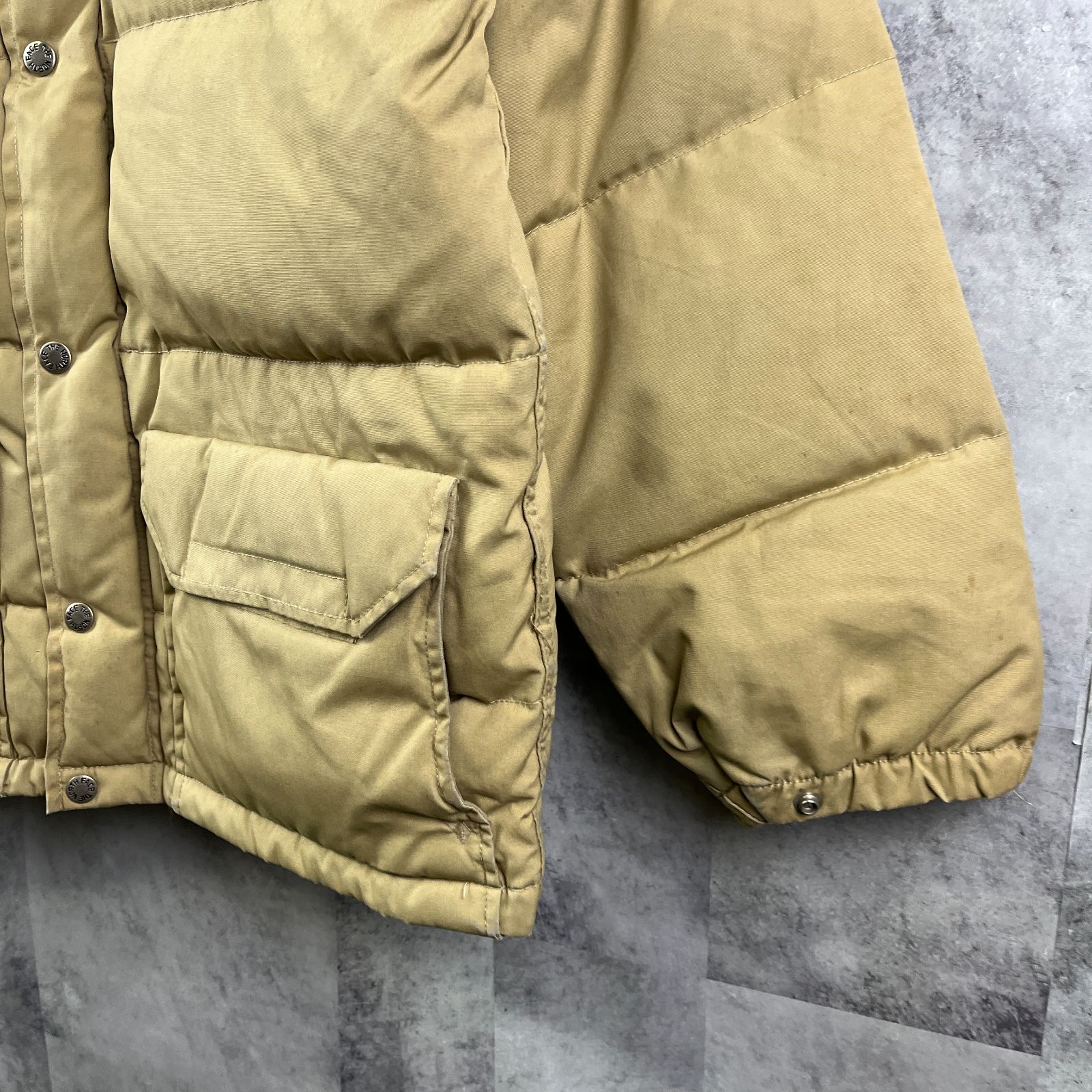 80s USA製 THE NORTH FACE ダウンジャケット 茶タグ ベージュ S - メルカリ