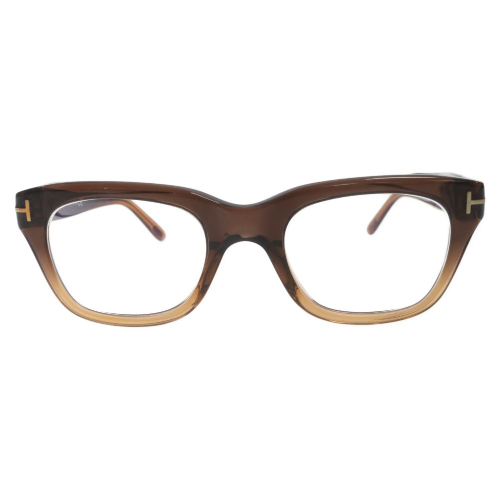 TOM FORD トムフォード ウェリントン グラデーションフレーム アイウェア サングラス 眼鏡 ブラウン TF5178 050 TOM FORD (トムフォード) 【度入り】ウェリントン グラデーション