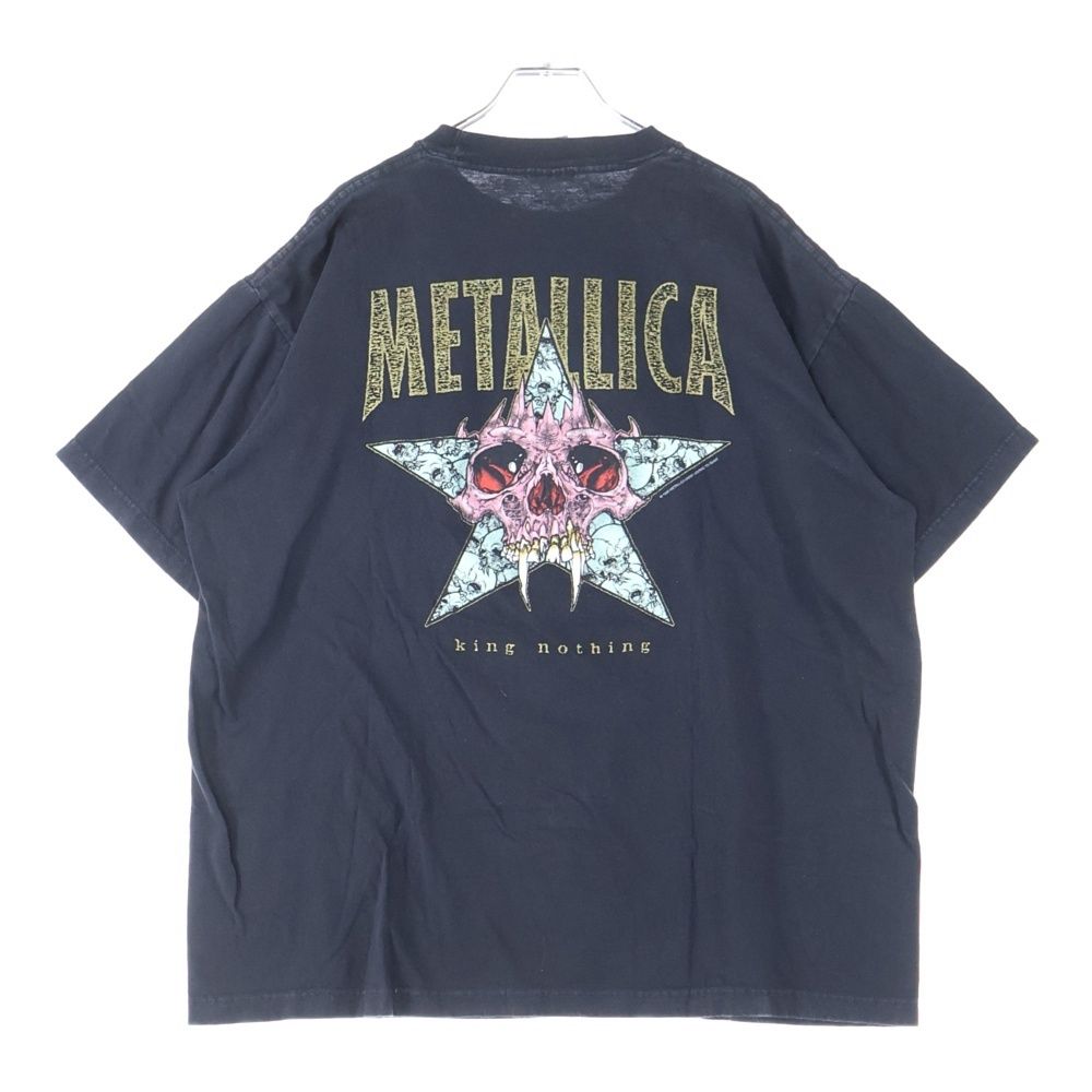 VINTAGE ヴィンテージ 90s METALLICA PUSHEAD KING NOTHING TEE メタリカ 両面プリント半袖Tシャツ カットソー ブラック