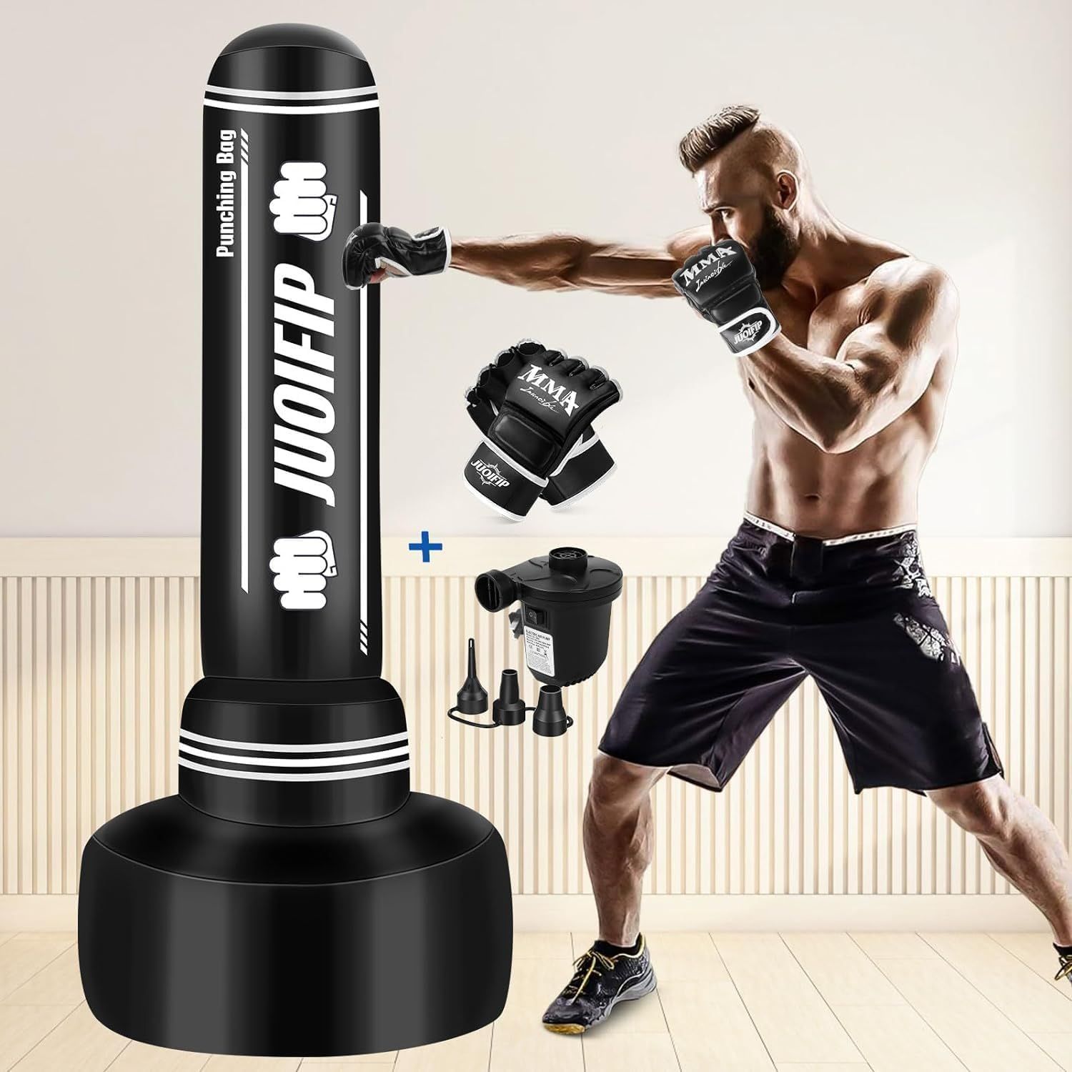 新着商品】タイフィットネス用サンドバッグ MMA トレーニング インフレータブルキックボクシングバッグ スタンディングボクシングバッグ 男性 女性  大人 スタンド付きパンチングバッグ 180cm - ボクシンググローブと電動エアポンプ付き 自立型パンチングバ - メルカリ