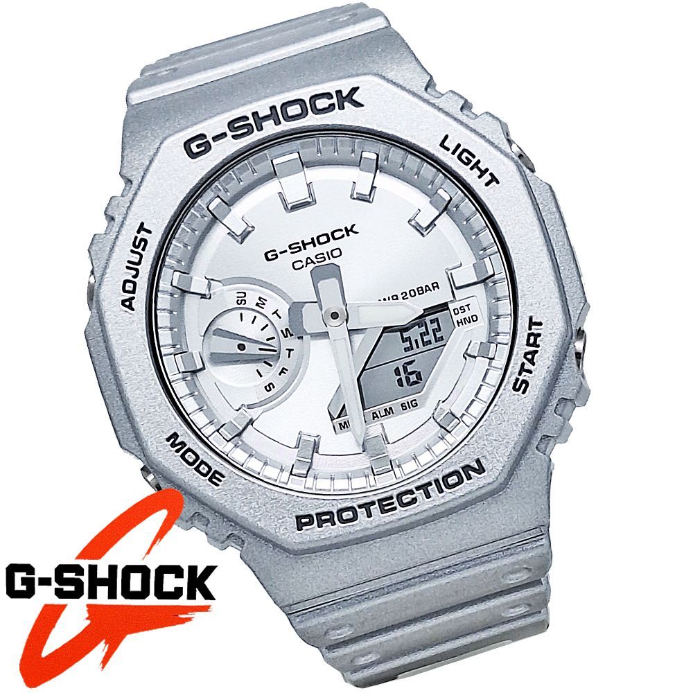 G-SHOCK 腕時計 時計 ジーショック Gショック CASIO デジタル アナログ 2100シリーズ シルバー プレゼント GA-2100FF-8A カジュアル アウトドア スポーツ 並行輸入品