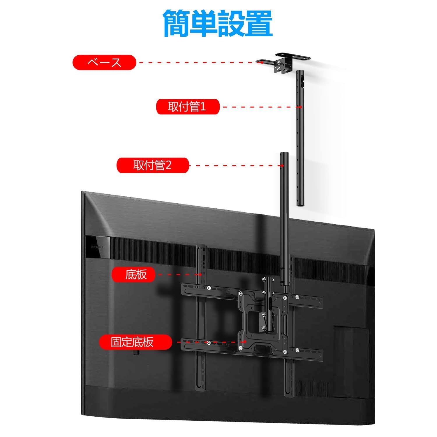BISE101MMW 天井吊り下げ金具付き2台　動作品 軽めの天井取付式 耐荷重50KG 適用会議室/地下鉄/スーパー/ジム