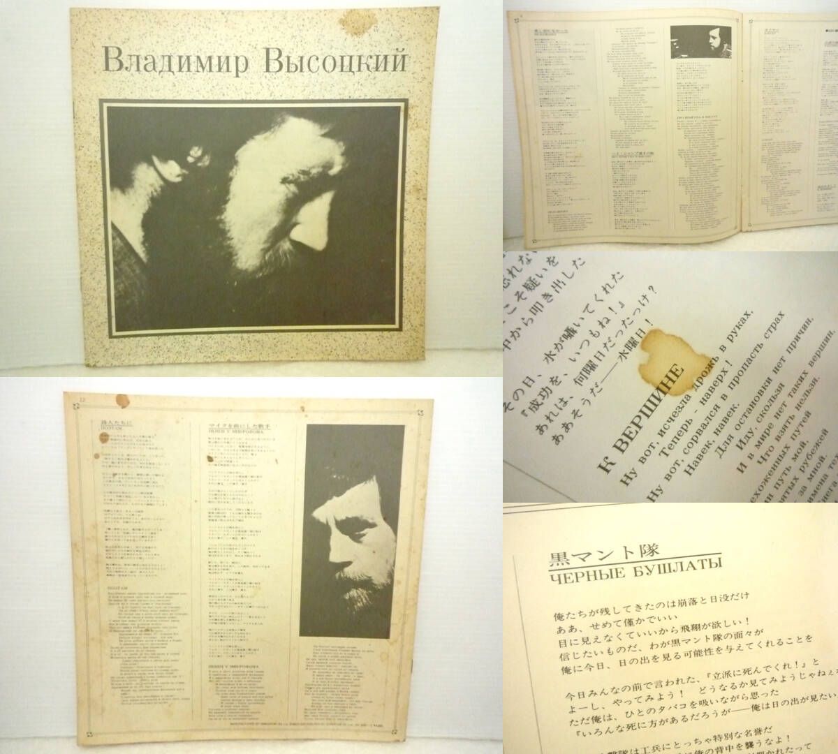 ウラジーミル・ヴィソーツキイ 大地の歌　LPレコード ウラジーミル ヴイソーツキイ 大地の歌 レコード LP 希少
