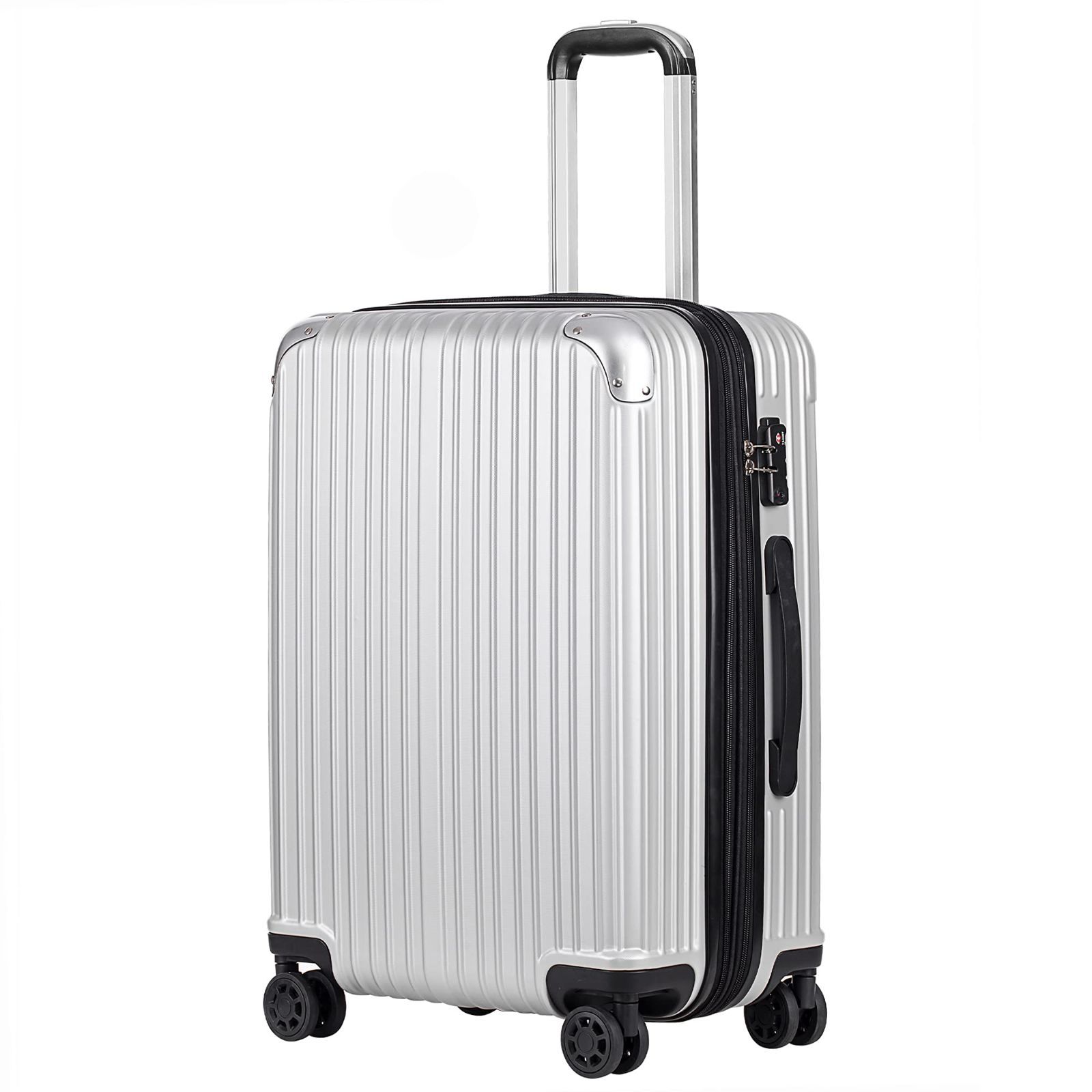 Color レベルアップ シルバー_Size Sサイズ 1 3泊 目安 機内持ち込み TTOバリジェリア スーツケース Sサイズ機内持ち込み キャリーケース キャリーバッグ 容量拡張 軽量 静音 TSAロック搭載 ファスナータイプ 大型 Sサイズ