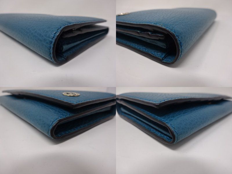 ◇グッチ GUCCI インターロッキングG 長財布 ターコイズブルー 青緑