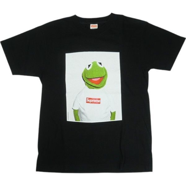 Size M SUPREME シュプリーム 08SS Kermit the frog Tee Black Tシャツ 黒 -非常に良い 20820821