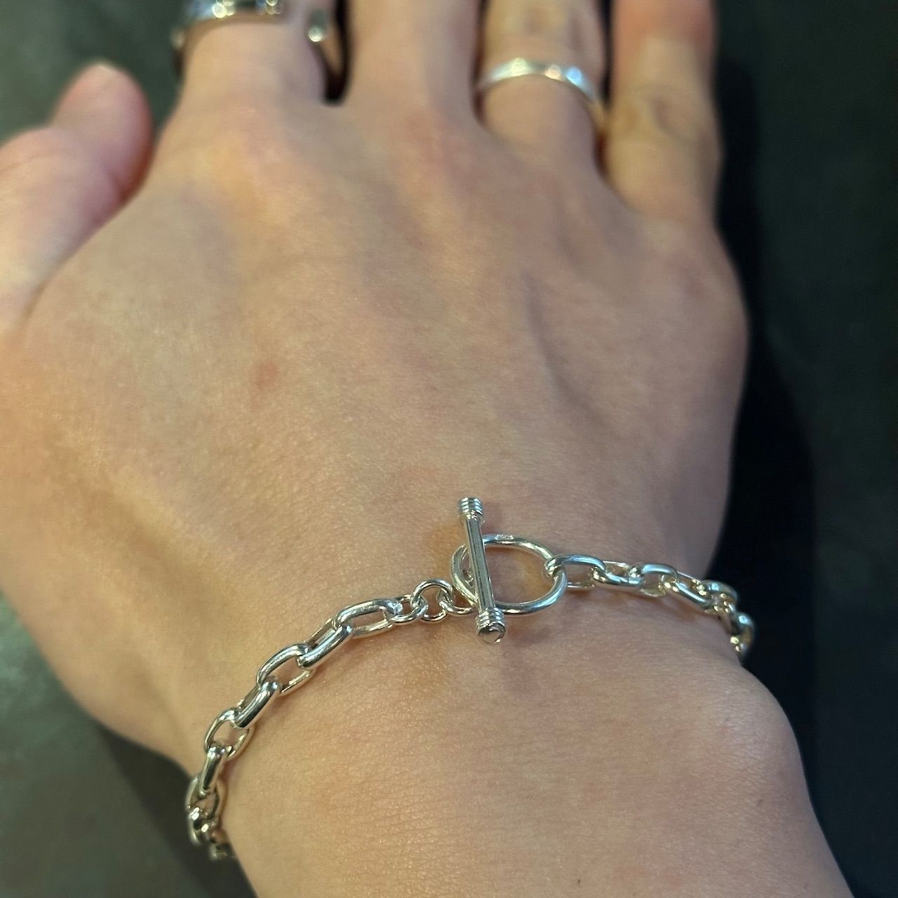 SILVER925 OVAL LINK BRACELET/シルバー/ブレスレット Oval Link