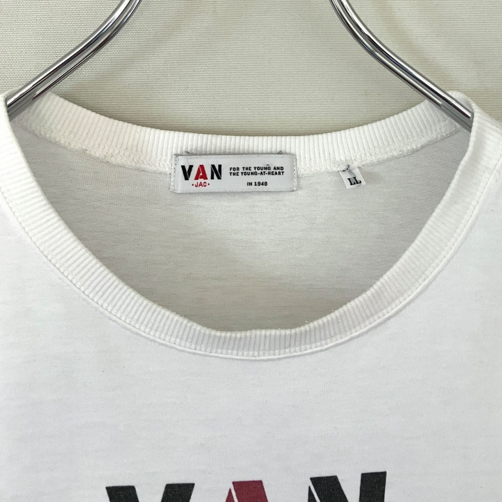 VAN JAC☆ヴァンヂャケット☆ロゴプリントTシャツ☆PH-61345/白