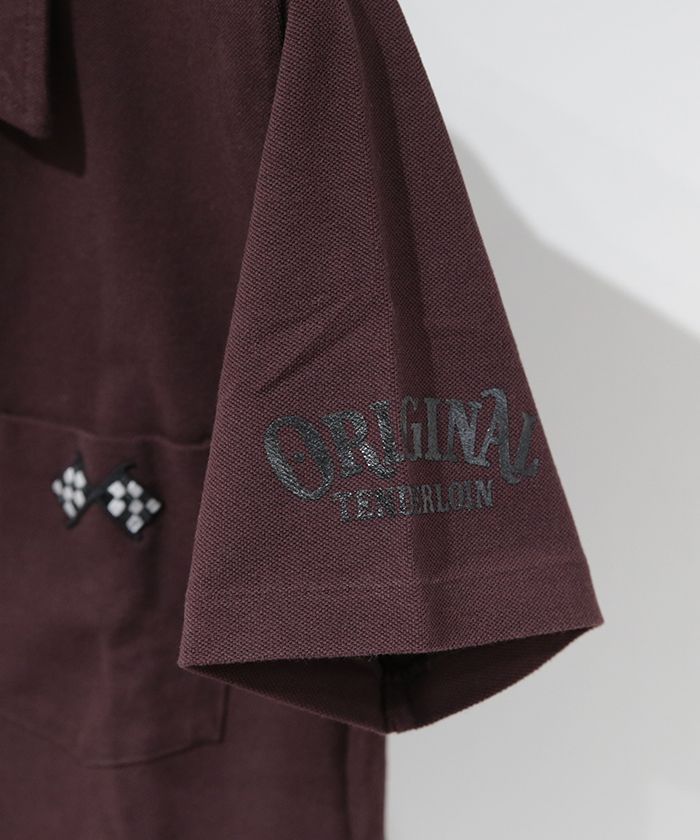 ○ テンダーロインTENDERLOIN チェッカーフラッグワッペン鹿の子