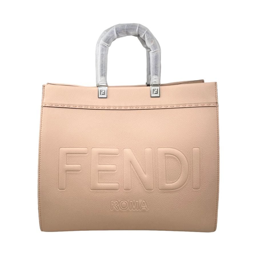 ☆E2574 フェンディ トートバッグ サンシャイン ミディアム 8BH386 ALFY F065R ロゴ エンボス ライトローズ ピンクベージュ FENDI 未使用