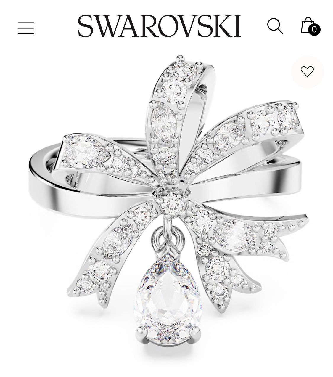スワロフスキー Swarovski Volta リング 58号リボン - メルカリ