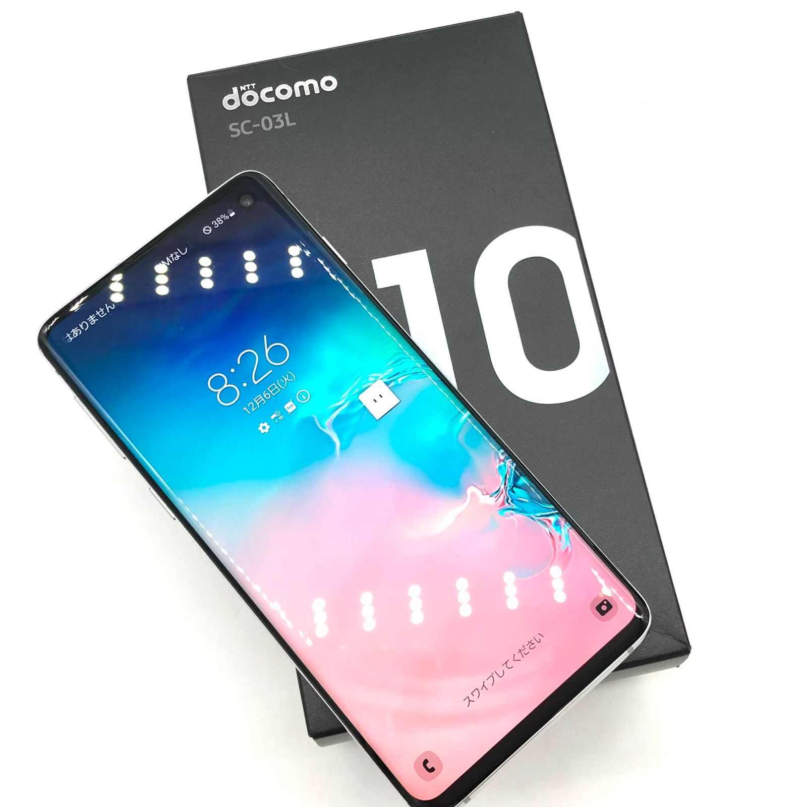 ▽SIMロック解除(docomo) Galaxy S10 SC-03L プリズムホワイト 箱あり