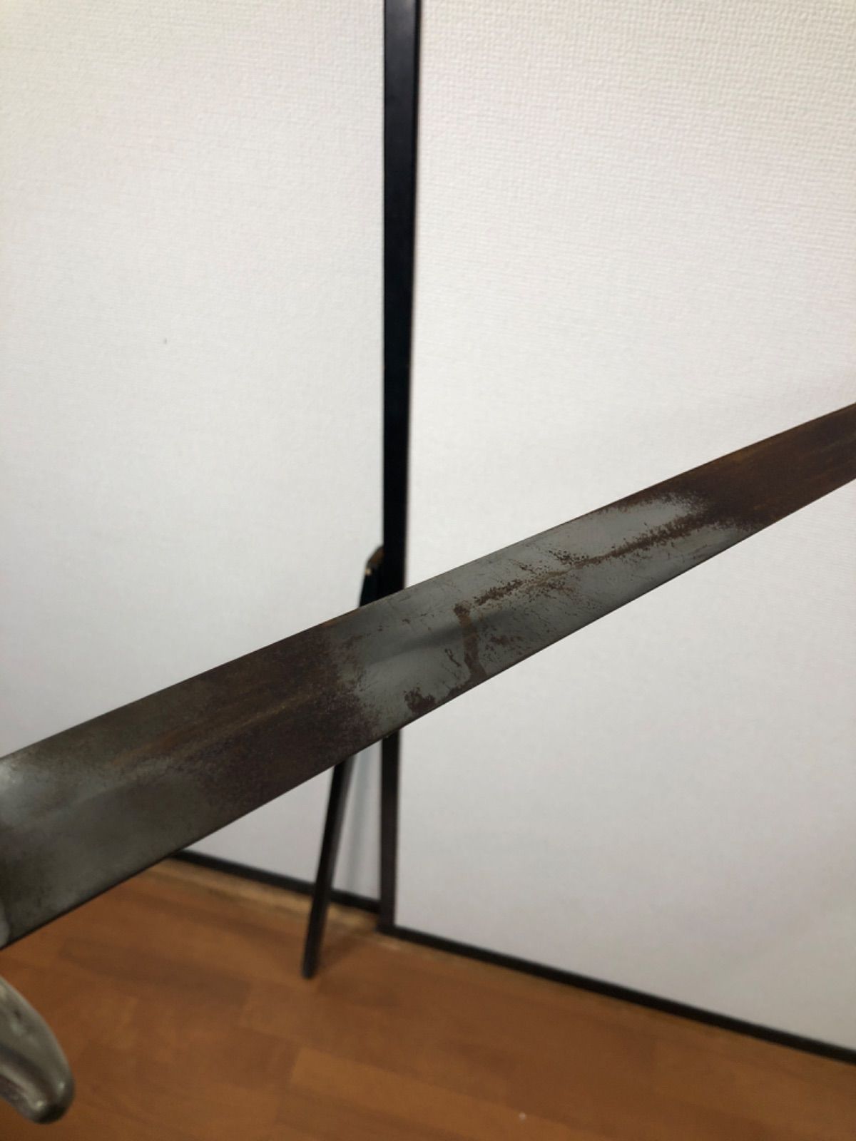 茶室刀 鍔付き 珍品 時代拵え 鐺 石突き 木刀 模造刀 茶道具