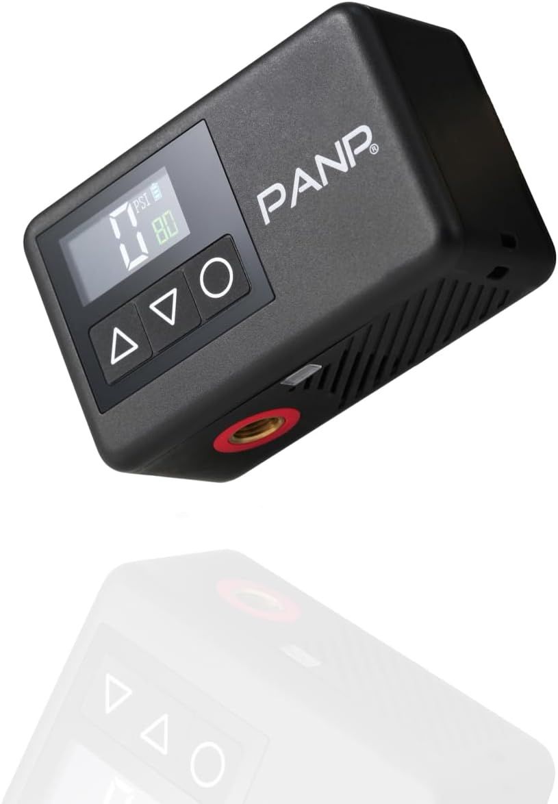 PANP RIDE CYCLE 空気入れ 自転車 ロードバイク 携帯 日本 メーカー (全バルブ対応) 米式 英式 仏式 ボール 電動空気入れ 自動 軽量 小型 コンパクト エアコンプレッサー KUKIIRE スマート空気入れ【保証1年間】