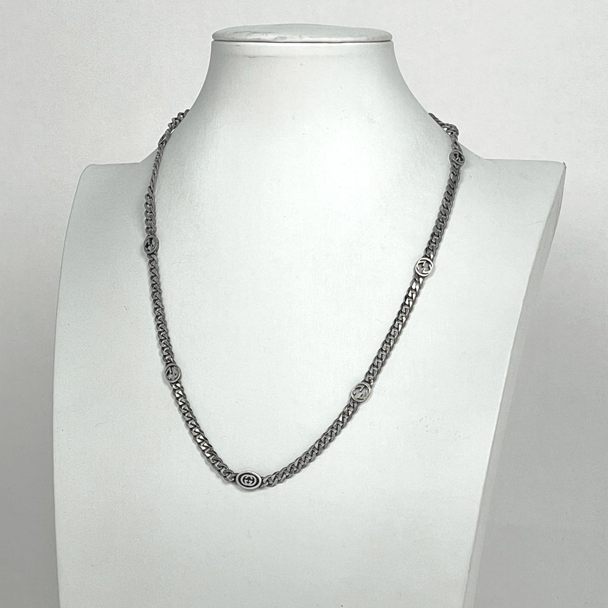 グッチ GUCCI ロゴ チェーン ネックレス インターロッキングG  